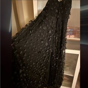 Black Strapless Embellished Cocktail Dress